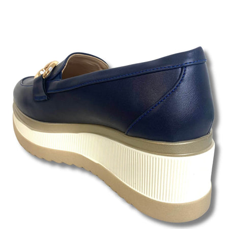 Kate Appleby Navy Elevated Sole Loafers