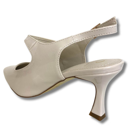 Kate Appleby Parciau Sling Back Court Shoes - Cream Patent