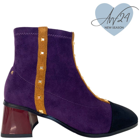 Kate Appleby Pentridge Small Heeled Boots - Purple Mix