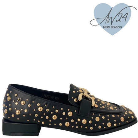 Kate Appleby Studded Loafers - Black