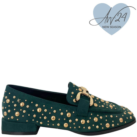 Kate Appleby Studded Loafers - Green