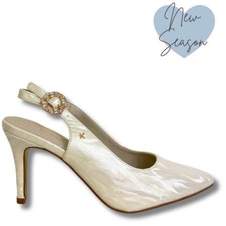 Kate Appleby Towersy Sling Back Court Shoes - Cream