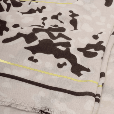 Katie Loxton Animal Taupe & Chocolate Printed Scarf