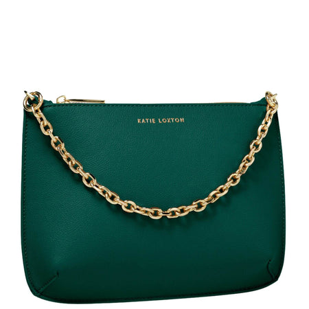 Katie Loxton Astrid Chain Clutch Bag - Emerald Green