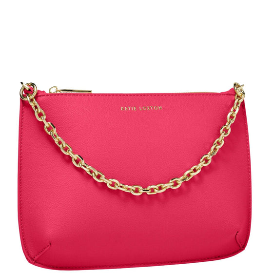 Katie Loxton Astrid Chain Clutch Bag - Fuchsia