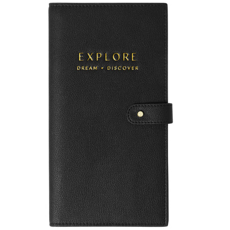 Katie Loxton Black Travel Wallet - Explore Dream Discover