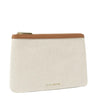 Katie Loxton Capri Canvas Pouch - Tan & Off White