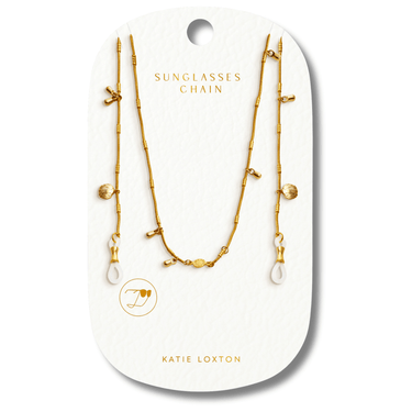 gold shell charm sunglasses chain