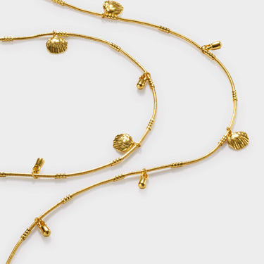 gold shell charm sunglasses chain