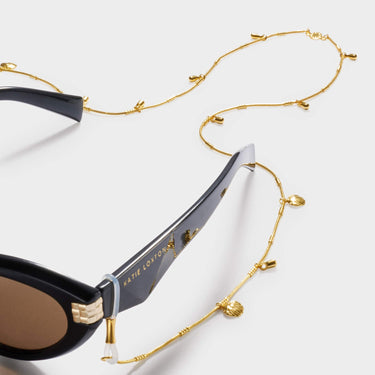 gold shell charm sunglasses chain