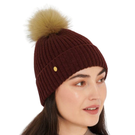 Katie Loxton Knitted Bobble Hat - Cacao