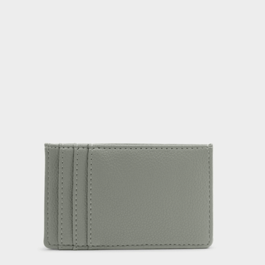 Gray leather cardholder on a white background