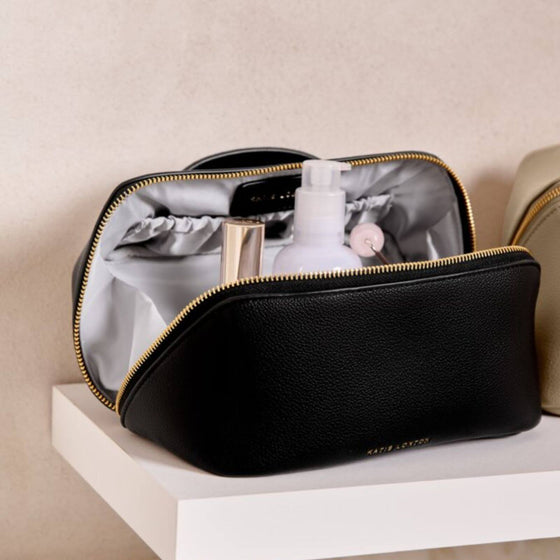 Katie Loxton Large Make Up Wash Bag - Black