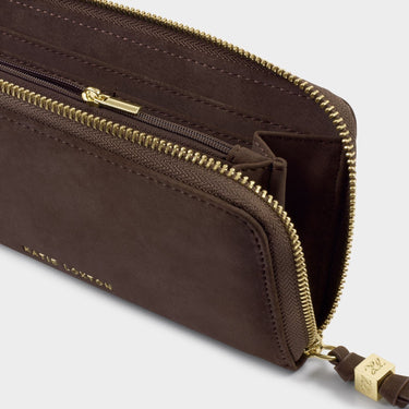 Katie Loxton Large Zip Around Purse - Chocolate