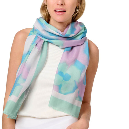 Katie Loxton Lilac & Green Printed Scarf