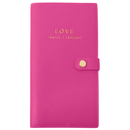 Katie Loxton Magenta Pink Travel Wallet - Love