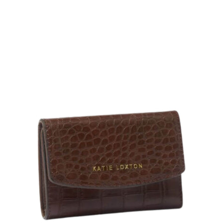 Katie Loxton Marni Faux Croc Purse - Chocolate