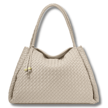 ladies cream woven bag