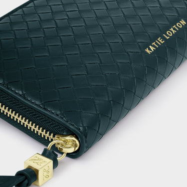 Katie Loxton Nova Woven Purse - Deep Teal
