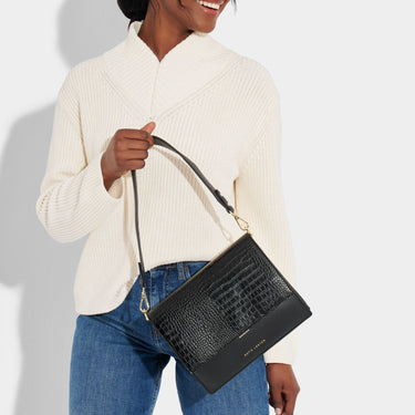 Katie Loxton Orla Crossbody Bag - Black Croc