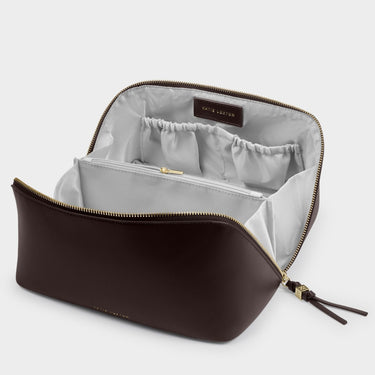 Katie Loxton Soho Large Make Up Wash Bag - Chocolate