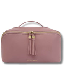 pink katie loxton make up bag with gold zips