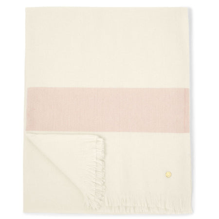 Katie Loxton Stripe Blanket Scarf - Off White Nude Pink