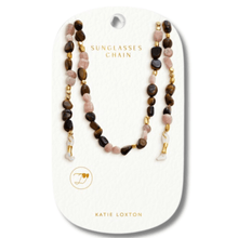 Katie Loxton sunglasses chain with beads on a white card