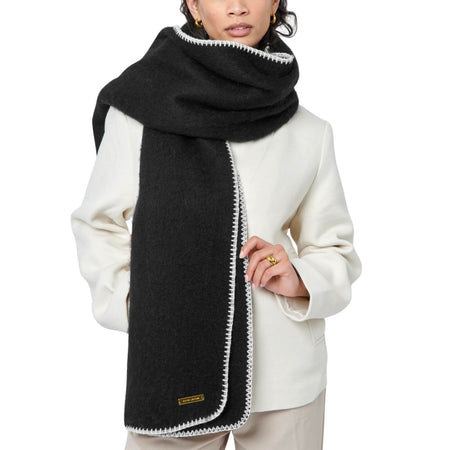 Katie Loxton Whipstitch Scarf - Black