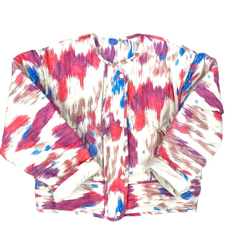 Ladies Blurred Pattern Bomber Jacket