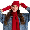 ladies-fluffy-knitted-scarf-hat-fingerless-glove-set-red