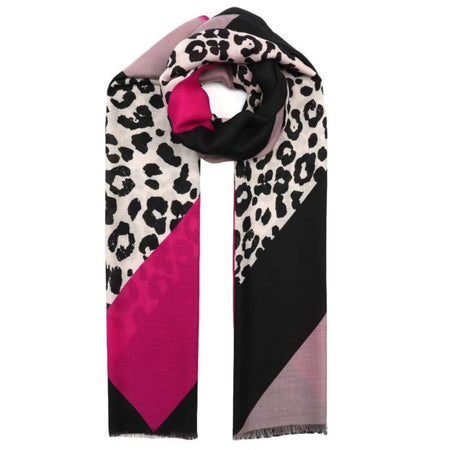Lana Leopard Pattern Scarf - Pink