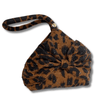 leopard pattern sparkly occasion loop bag