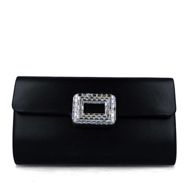 Menbur Black Baguette Jewelled Clutch Bag