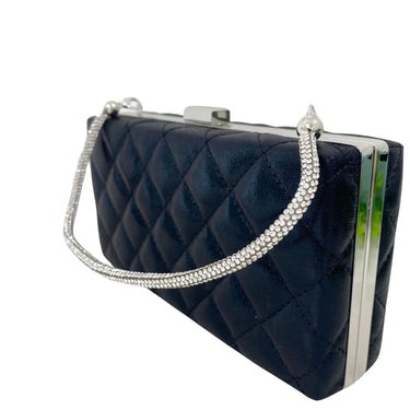 Menbur Black Quilted Clutch Bag