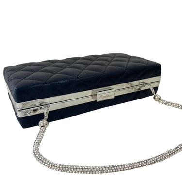 Menbur Black Quilted Clutch Bag
