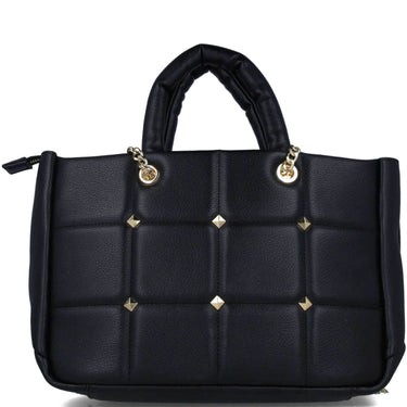 Menbur Black Quilted Shoulder Bag With Gold Chain Strap