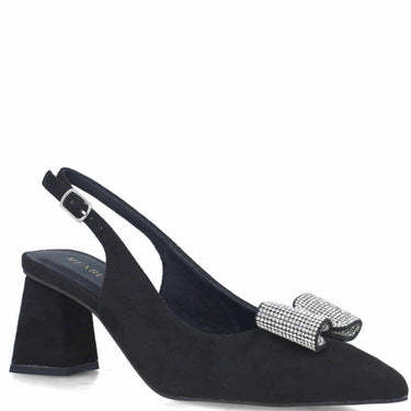 Menbur Black Sling Back Block Heels