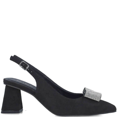 Menbur Black Sling Back Block Heels