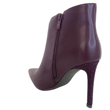 Menbur Burgundy Stiletto Sparkly Heel Boots