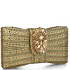Menbur Gold Jewelled Box Clutch Bag