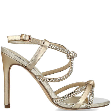 Menbur Gold Strappy Sandals