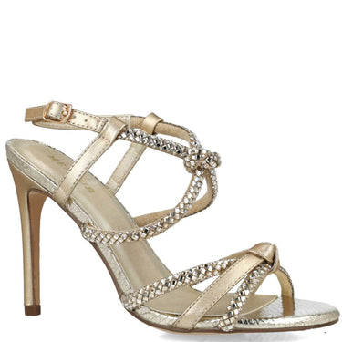 Menbur Gold Strappy Sandals