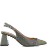 Menbur Grey Sparkly Sling Back Shoes
