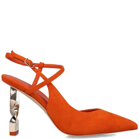 Menbur Orange Stiletto Shoes