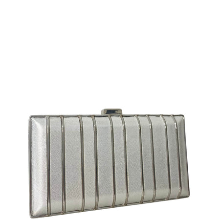 Menbur Silver Box Clutch Bag