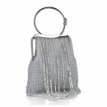 Menbur Silver Sparkly Fringed Bag