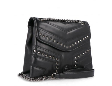 Menbur Small Black Studded Bag