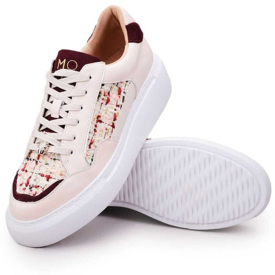 Moda In Pelle Avabelle Off White Leather Sneakers