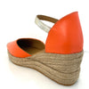 Moda In Pelle Galiana Orange Leather Wedge Shoes